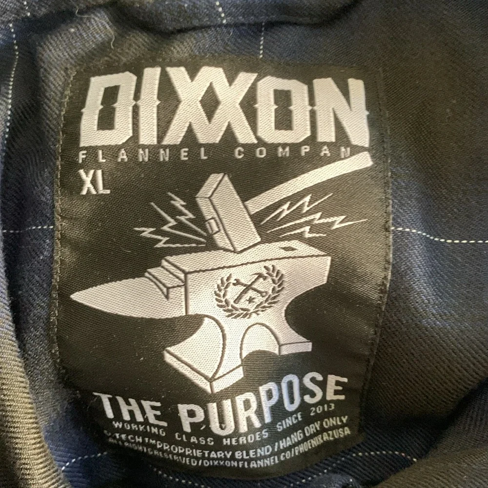 DIXXON Blue and Black Plaid Casual Button Down Shirt - Picture 4 of 10